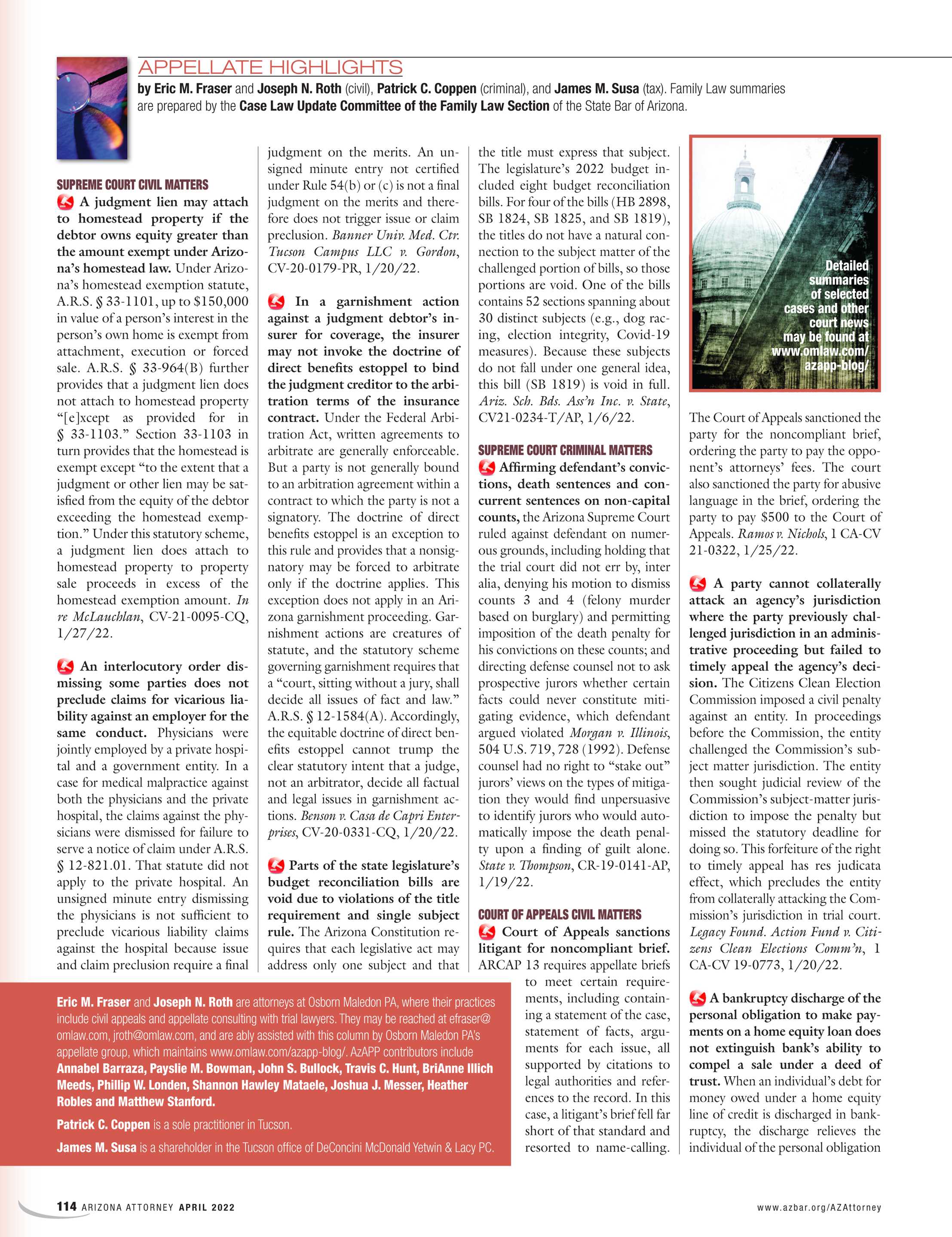 Arizona Attorney - April 2022 - page 114