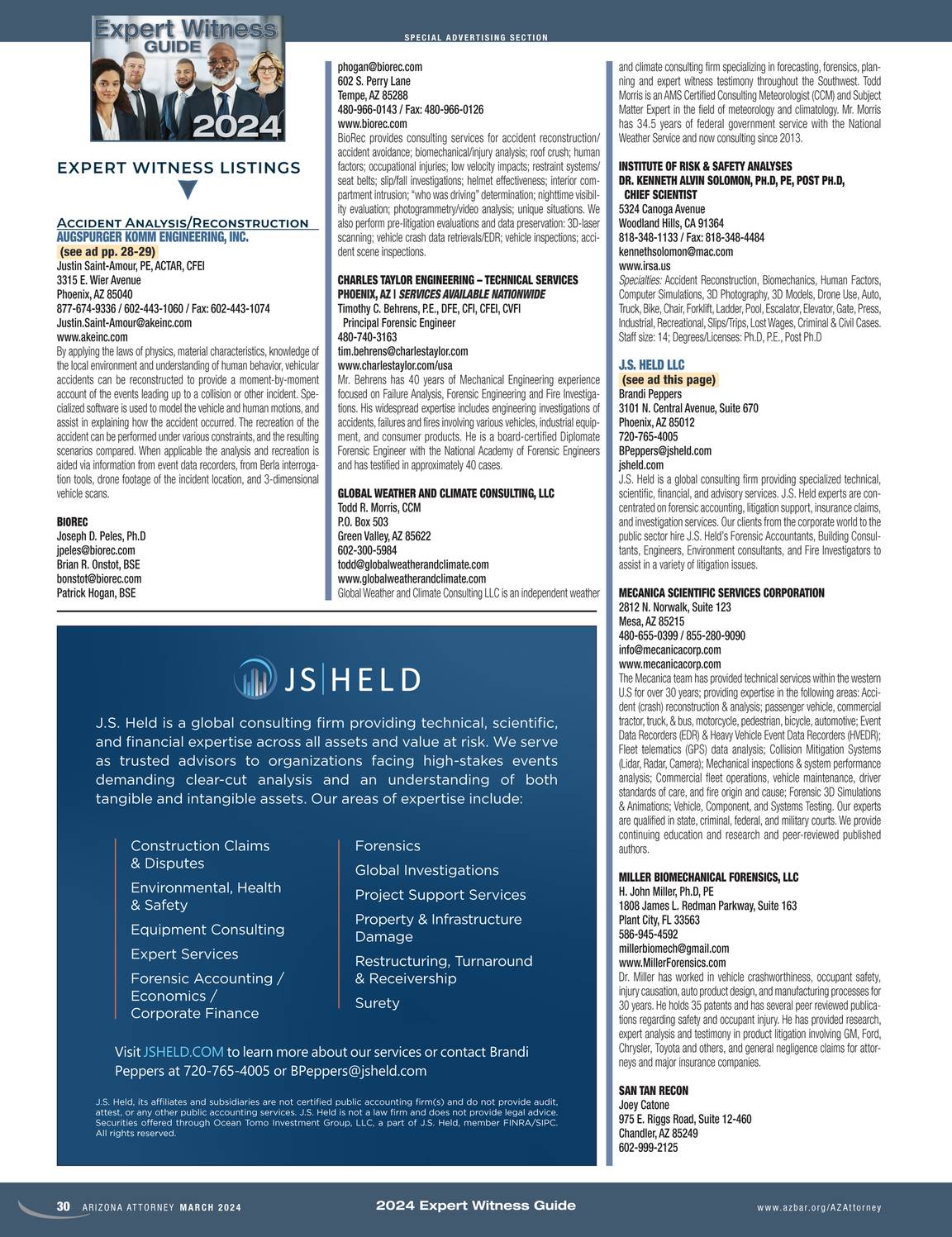 Arizona Attorney - Expert Witness Guide 2024 - page 31, image size:1152x1497